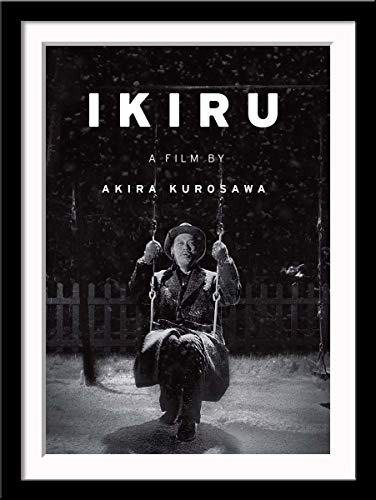Image of Tallenge - Ikiru - Akira Kurosawa 1952 Japanese Movie Poster - Medium Framed Poste(Paper,16 x 24 inches, MultiColour)