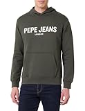 Pepe Jeans M Big Logo Hoodie Sudadera, Verde (Verde mirto), L para Hombre