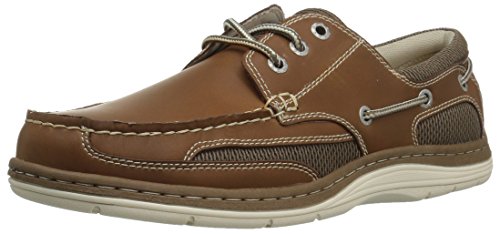 Dockers Men's Lakeport Boat Shoe, Dark Tan, 8 W US