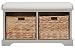 Safavieh American Homes Collection Freddy Vintage Grey Wicker Storage Bench