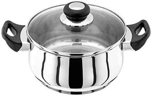Judge JJ35A Vista Kasserolle, 20 cm, 2,4 l, Edelstahl, Silber Judge JJ35A Vista Kasserolle, 20 cm, 2,4 l, Edelstahl, Silber