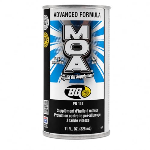 BG Advanced Formula MOA PN 115 Motor Oil Additive Engine Oil Supplement 11 fl oz Can with Keychain Pack of 1