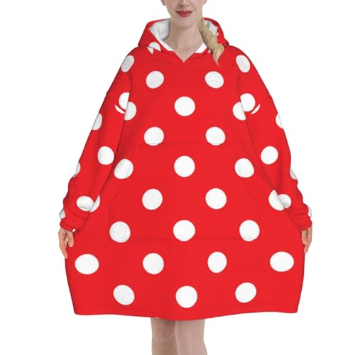 Sweat à capuche couverture en flanelle à pois, le cadeau réconfortant idéal