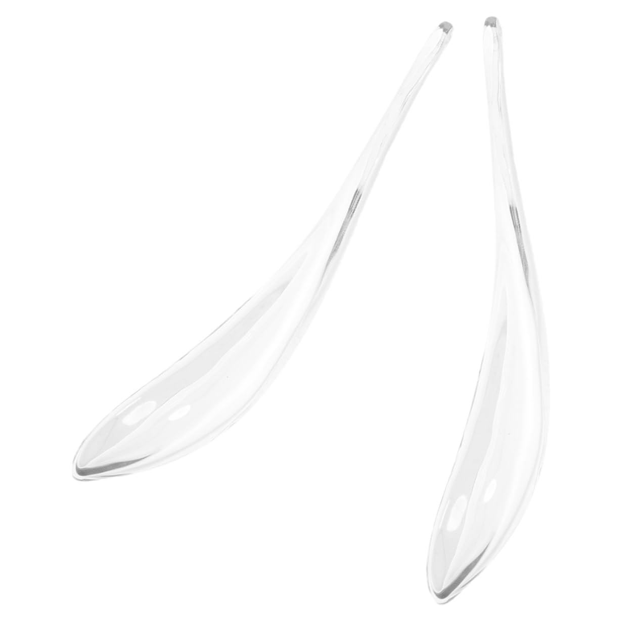 CONGARTENO 2pcs Glass Spoon Small Dessert Spoons Breakfast Spoons Appetizer Spoon Teaspoons Household Soup Spoons Meal Spoon Household Food Spoons Mixing Spoon Chinese Soup Spoon Coffee Spoon