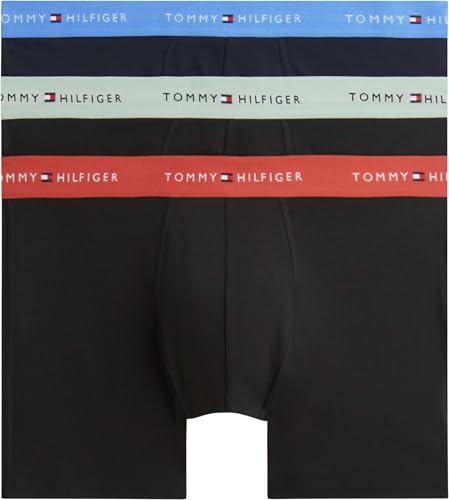 Tommy Hilfiger Men 3P Boxer Brief Wb Um0Um03874 Boxer Brief, BEIGE (B//Blue Spell/Terra Red/Minty Grey), XS – Ansicht 1