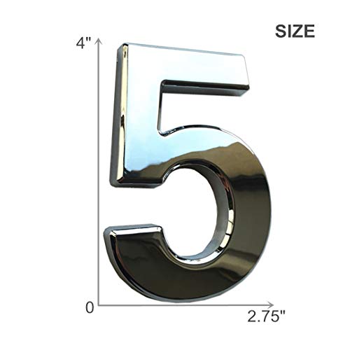 image for 4 Inch Mailbox Numbers 5, Door Address Number Stickers for House/Apart