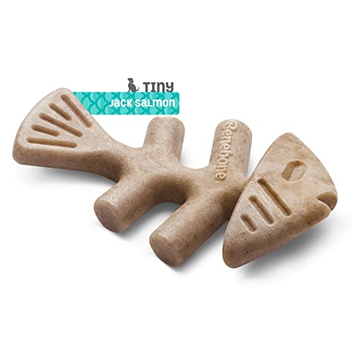 Benebone Puppy Tiny 2-Pack Indestructible Fishbone for Modest Chewers Teething Boredom Breaker for Puppies Real Jack Salmon Flavour - Image 3