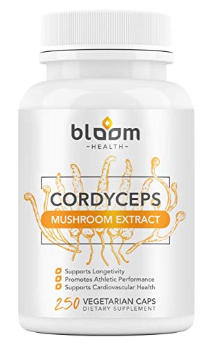 High-Power Cordyceps Capsules 250 Veggie Pills - Cordyceps Sinensis Mushroom Extract Energy Booster Supplement - 7% Polysaccharides with Alpha and Beta Glucans - Organic, Non-GMO, Gluten-Free