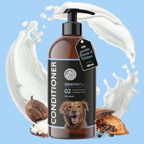 Annimally Sensitiv Plus Pflegeset - Natürliches Hundeshampoo, Conditioner & Leave-In Spray für sensilbe Hunde & Welpen, ph-neutral, ohne Silikone, Parabene & künstliche Duftstoffe - je 500 ml