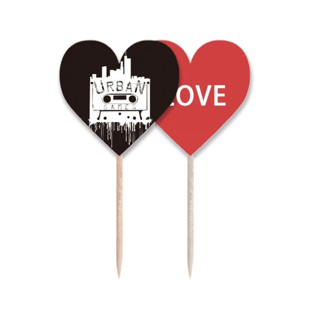 Cure-dents drapeau Street Landmark avec motif graffiti pour cocktail