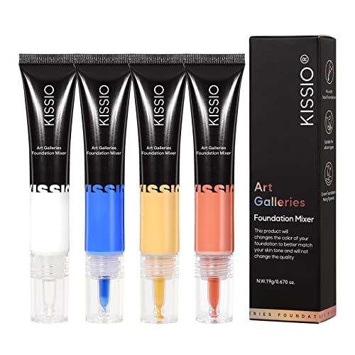 Kissio White Foundation,Foundation Mixing Pigment,White Pigment For Foundation,Color Corrector,Smooth And Light,Blends Easily With Foundation,Deep To Shallow,Cruelty Free, 0.67 Oz. #TOP6