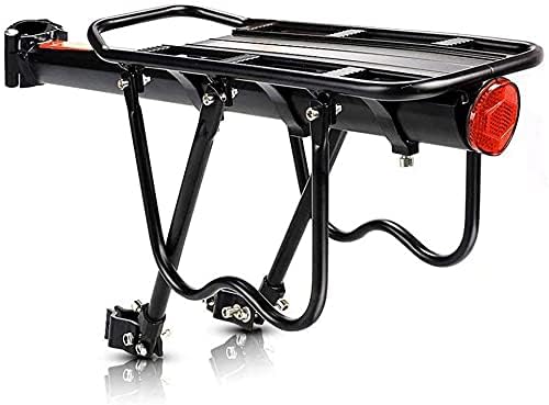 Kagbeni Bicycle Rear Rack Back Seat Luggage Rack Holder Carrier for Panniers Bags, Luggage, Cargo, Aluminum Alloy Adjustable with Reflector for Cycling