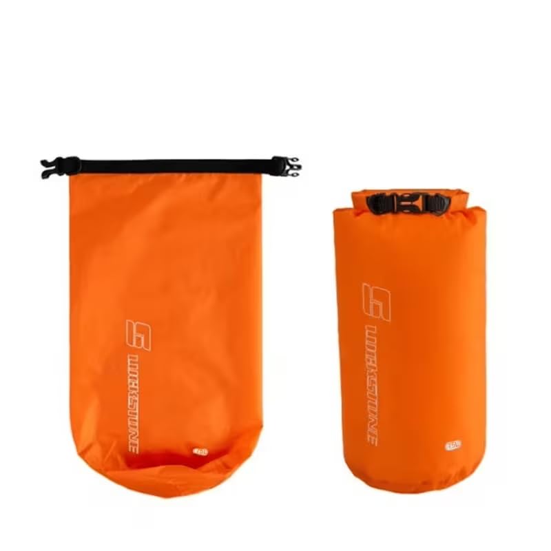 75L Zewnętrzna wodoodporna torba Dry Bag - Lekka torba do przechowywania w podróży i na kemping (pomarańczowa) - 3 sztuki