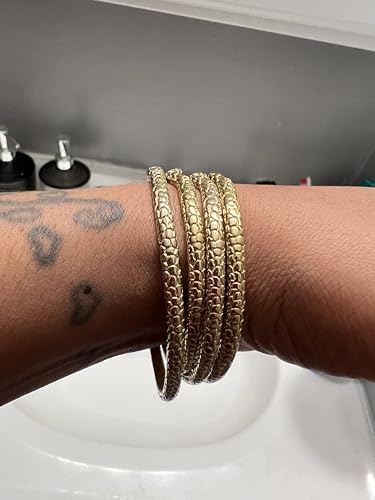 14K Gold Bracelets for Women Snake Cuff Bracelet for Women Open Bangles Bracelets for Women Friendship Gift 6