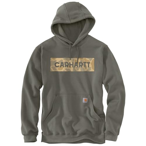 Carhartt mens Loose Fit Midweight Camo Logo Graphic Sweatshirt