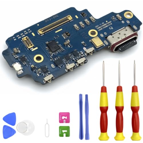Galaxy S22 Ultra 5G USB Charging Port Flex Cable Replacement for Samsung Galaxy S22 Ultra Type C Charger Dock Board Flex Cable Connector Repair Part with Tools SM-S908U S908U1