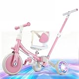 VITONIS Triciclo Infantil 5 en 1 para Niños de 18 Meses a 5 Años, Rosa
