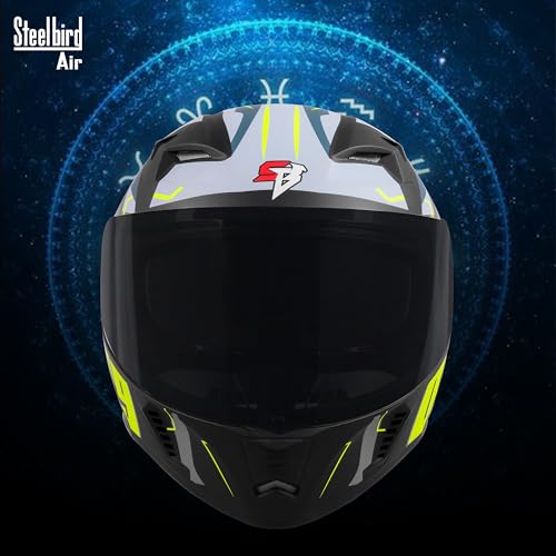 Image of Steelbird SBA-20 05 ISI Certified Flip-Up Graphic Helmet for Men with Inner Chrome Sun Shield