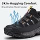 FitVille Walkingschuhe Herren Slip On Sneakers Extra Weit Sportschuhe Leichtgewichts Trekkingschuhe Atmungsaktiv Laufschuhe Fitness Jogging Schwarz 50 EU X-Weit