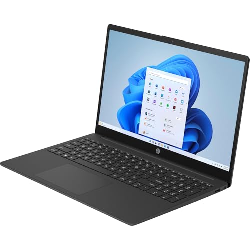 Image of HP 15.6-inch 15-fd0038ca FHD IPS Laptop Intel Processor N100 Intel UHD Graphics 8GB DDR4 RAM 512GB SSD USB Type-C USB Type-A HDMI WiFi Bluetooth Windows 11 Home Jet Black Computer (Renewed)