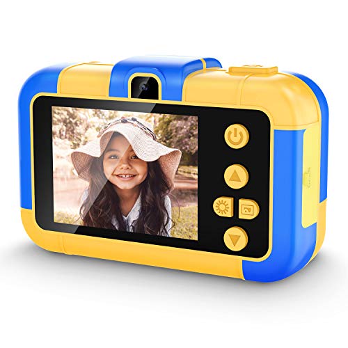 Uverbon Kids Digital Camera 1080P FHD Video 24MP Rechargable Toy Cameras Children Camcorder for Girls Boys 3-8 Years Old Birthday Christmas New Year Gift