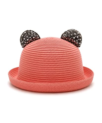 Image of VRITRAZ Baby Boy's and Girl's Kids Children Cute Printed Cartoon Gift Summer Fancy Dress Straw Fasion Hat Cap 1