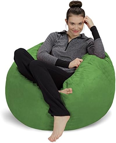 Sofa Sack - Plush, Ultra Soft Bean Bag Chair - Memory Foam Bean Bag Chair with Microsuede Cover - Stuffed Foam Filled Furniture and Accessories for Dorm Room - Lime 3'