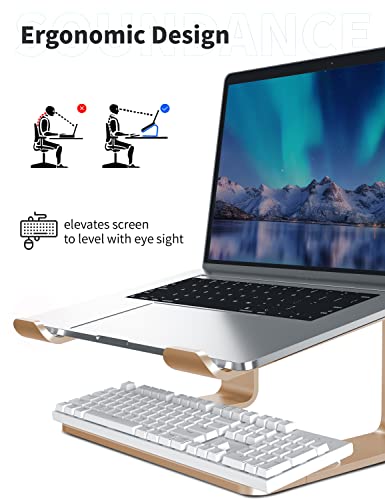 image for SOUNDANCE Laptop Stand, Aluminum Computer Riser, Ergonomic Laptops Ele