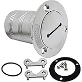 YANYUCB Boat Deck Waste Fill/Filler 1-1/2 Inch(38mm),316 Stainless Steel Deck Filler with Keyless Cap,Marine Fuel Tank Filler Neck,Boat Deck Hardware for Boat Yacht