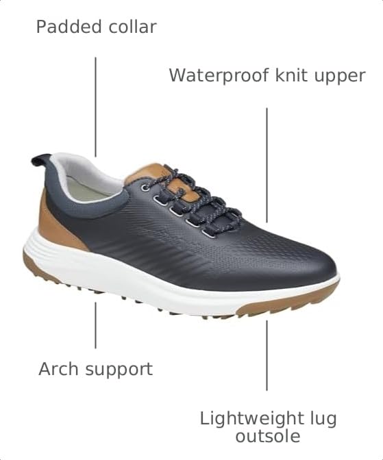 Image of Johnston & Murphy Men's Amherst GL1 Sport Hybrid Golf Shoe