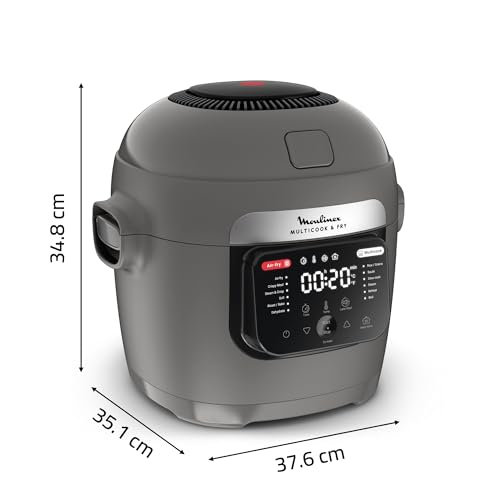 Moulinex Multicook & Fry multicuiseur et air fryer intégré 12programmes Cuisson sur 2 niveaux Départ différé Capacité Hippo MZ730BF0 - vue 7