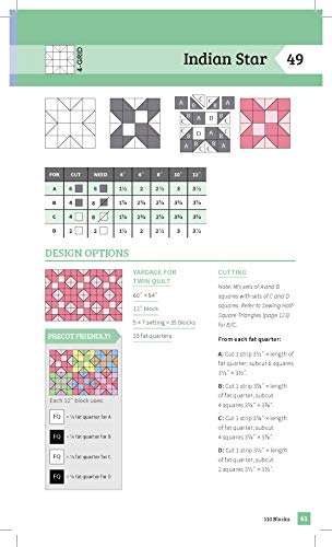 The NEW Quick & Easy Block Tool!: 110 Quilt Blocks in 5 Sizes with Project Ideas - Packed with Hints, Tips & Tricks - Simple Cutting Charts & Helpful Reference Tables (Reference Guide) image 5