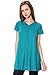 Made By Johnny WT1057 Womens V Neck Short Sleeve Pleats Tunic Top XXXL Jade