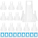 Sntieecr 50PCS Disposable Aprons for Adults, Plastic Aprons Water Resistant, Clear Painting Smock for Cooking DIY Crafts and Food Service