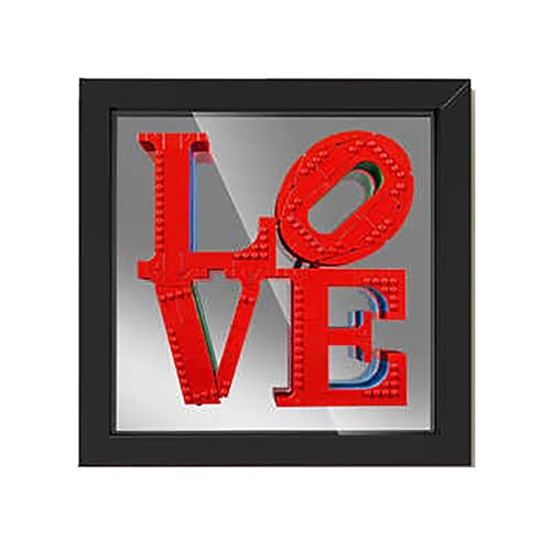Marco de pared para Lego 31214 Love Escultura artística (sin modelo de ladrillo), color negro