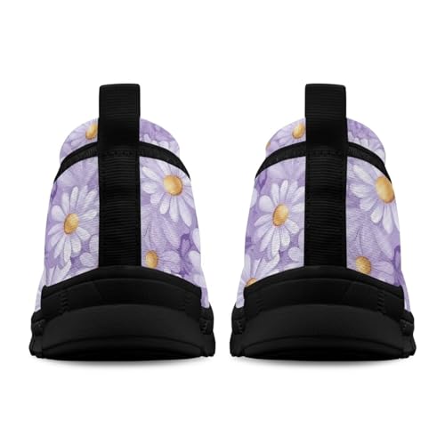 Creative Stylish Floral Print Ballet Flats for Women Slip On Mesh Breathable Casual Sneakers Fit Comfort Ballerina Loafers Daily Wear3