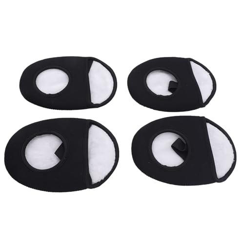 Cubiertas para la punta del calzado de ciclismo Dioche, gruesas, cálidas y cortaviento, protector de media planta para bicicleta de montaña y carretera, de neopreno y poliéster con correa elástica, 2 pares (negro y blanco) miniatura 6