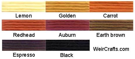 Miniatura 2 de Brown Sheep Co. - Hilo de lana y mohair de una capa en colores para el cabello de muñecas (Auburn)