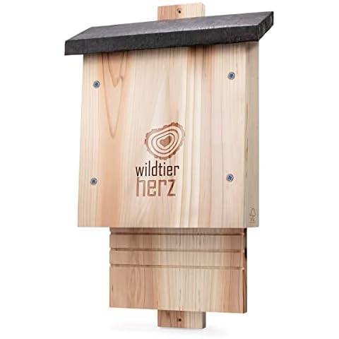 wildtier herz I Großer Fledermauskasten nach NABU aus FSC® Massiv-Holz - verschraubt, wetterfest, unbehandelt, Fledermaus-Haus & Nistkasten Fledermäuse, Sommer & Winterquartier Cover