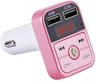 B2 Dual USB al Adaptador de Carga Kit Bluetooth Transmisor FM Reproductor de música MP3 del Coche, apoya Manos Libres de Llamadas y Tarjeta del TF y del Disco de U FreeLeben (Color : Rose Gold)