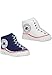 Converse Baby Söckchen Baby Schuhe 008 Navy 1 x Blau und 1 x Weiß 2er Pack, OneSize:OneSize