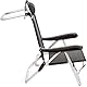 BRUNNER 0404152N Siren Strandstuhl, neigbar, Elegantes Design, Strandstuhl, Farbe Grau, bequemer Sitz, Tragkraft max. 110 kg