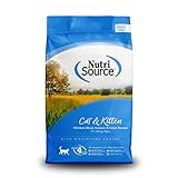 NutriSource Cat & Kitten Food, Made with Chicken Meal, Salmon and Liver, with Wholesome Grains, 16LB, Dry Cat Food