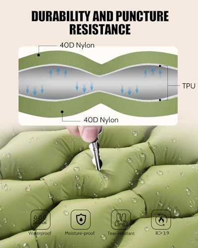 Sleeping-Pad-for-Camping-Inflatable-Camping-Pad-Built-in-Foot-Pump-and-Pillow-7526-Single-Size-Lightweight-Compact-Camping-Air-Mattresses-for-Backpacking-Hiking-Traveling-Tent