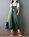 Flygo Women's Baggy Cotton Denim Wide Leg Drop Crotch Overalls Jumpsuit Romper Harem Pants