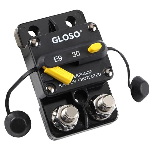 Gloso Disjoncteur Réinitialisation manuelle étanche Interrupteurs bateau voiture 30 AMP E9C