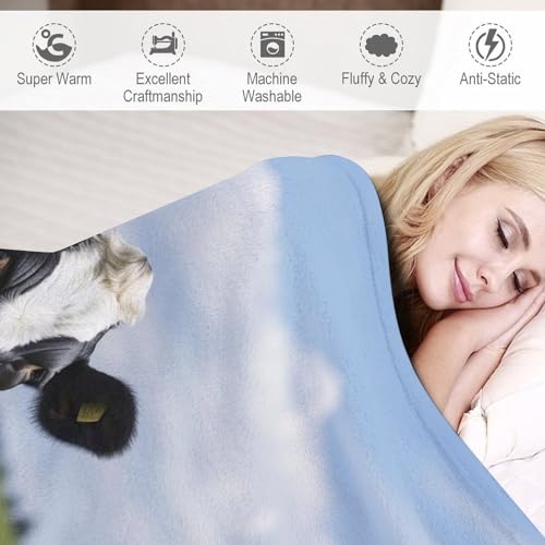 Couverture canapé vache flannel plaid doux pour cocooning - 4