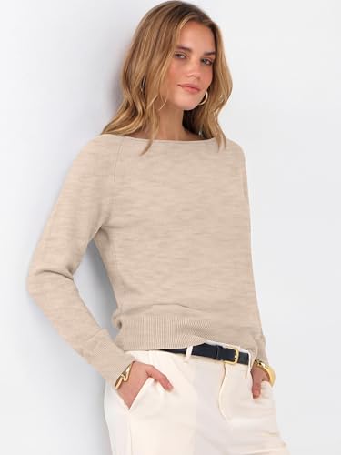 Image of ANRABESS Women Long Sleeve Rolled Neck Fall Lightweight Sweaters Top