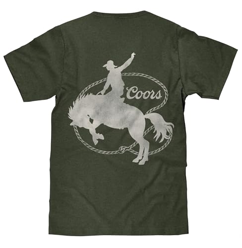 Tee Luv x Comfort Colors Men's Faded Coors Rodeo Cowboy Front Pocket T-Shirt3