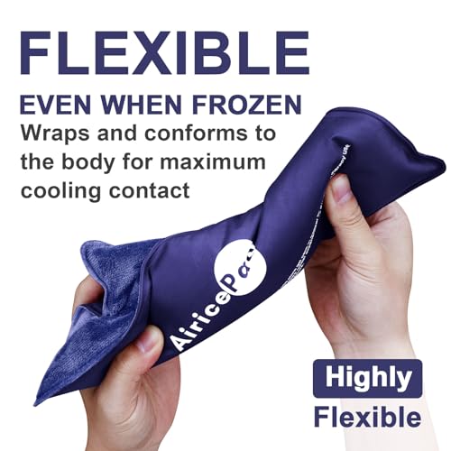 Image of AiricePac Ice Packs for Injuries Reusable, 10 inchx 14 inchGel Cold Pack for Knee Neck Shoulder Ankle Elbow Hip Back Pain Relief, Cold Compress Therapy for Swelling, Bruises, Surgery, 10 inchx 14 inch, Blue